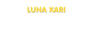 Der Vorname Luna Kari